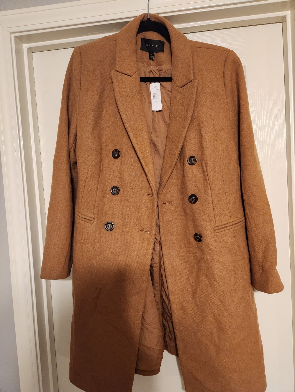 Ann Taylor Double-breasted Chesterfield Wool blend coat
